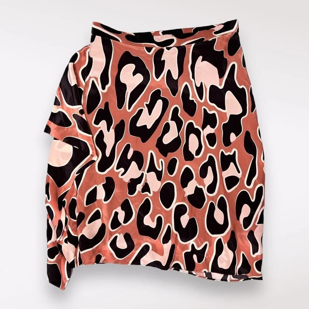 camilla & marc Animal Print Midi Skirt - Black, Pink, Cream